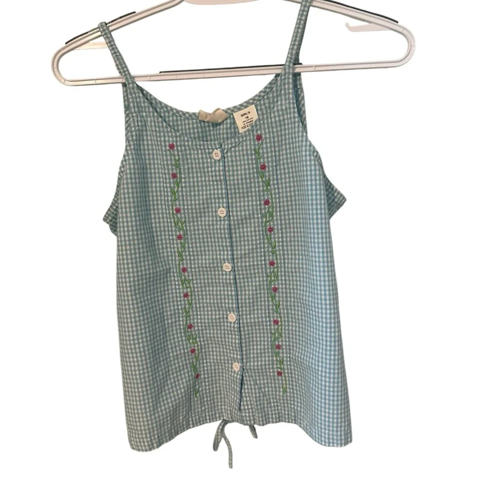 L.L Kids by L.L bean button‎ up little girls top size 18